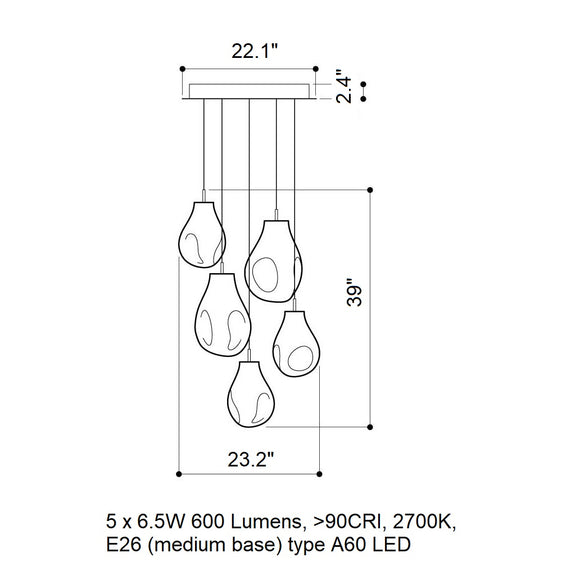 Soap LED Chandelier