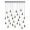 Soap Mini Rectangle LED Chandelier  option Anthracite