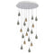 Soap Mini Round LED Chandelier  option Silver / Gold