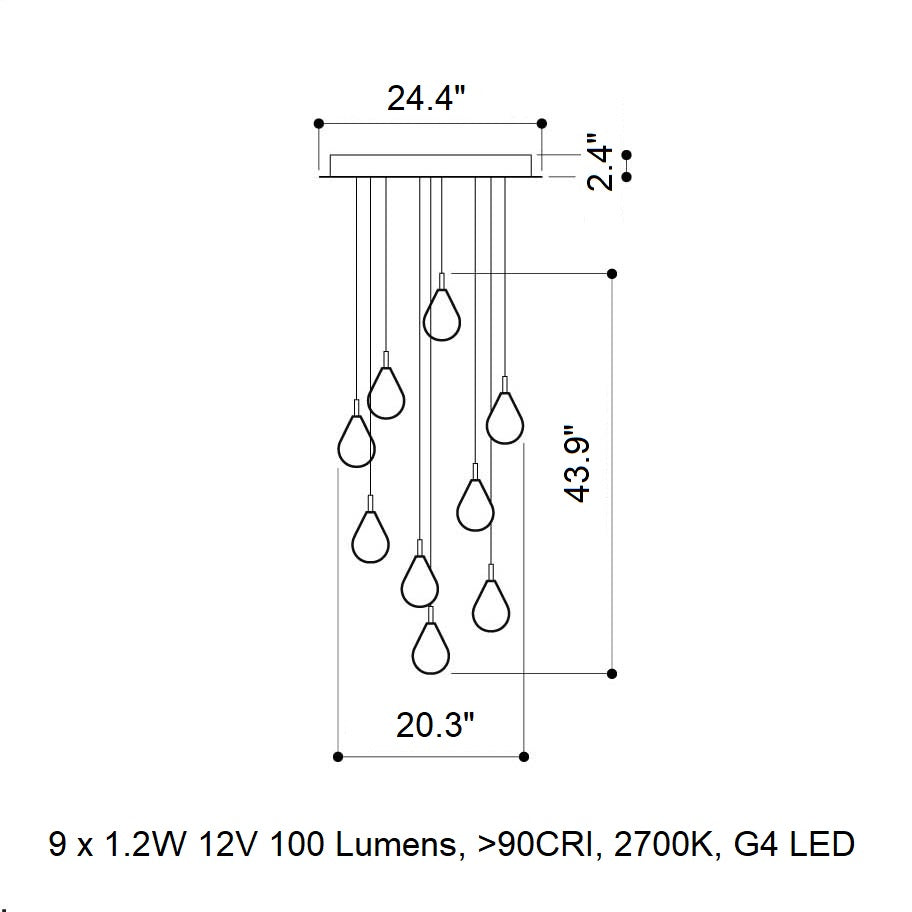 Soap Mini Round LED Chandelier