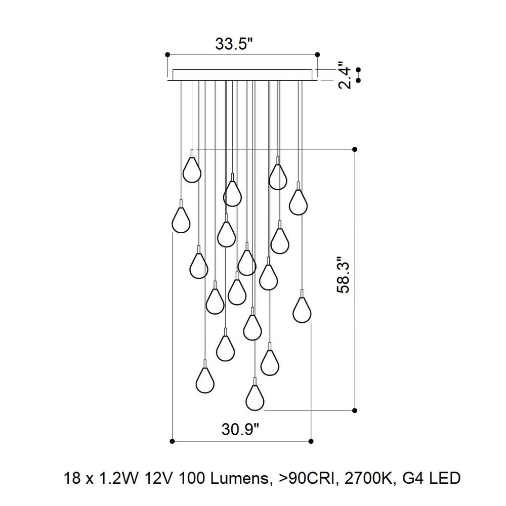 Soap Mini Round LED Chandelier