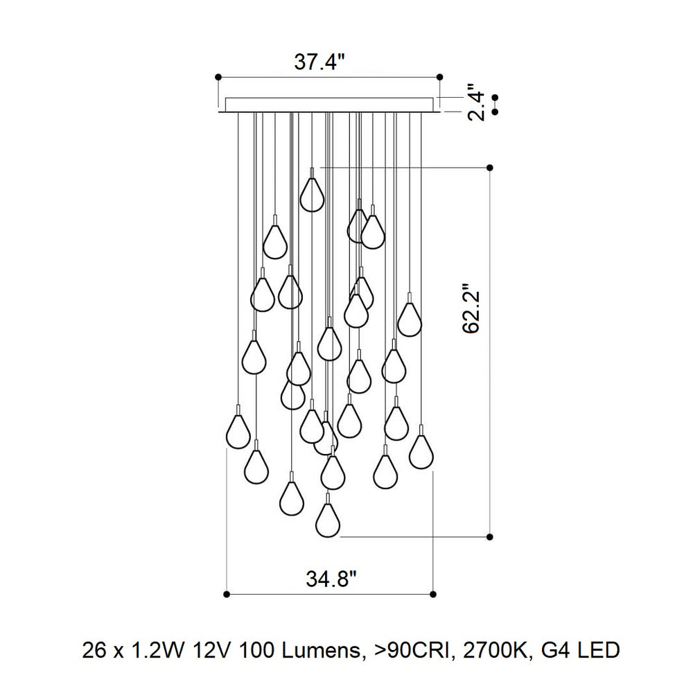 Soap Mini Round LED Chandelier