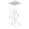 Soap Mini Square LED Chandelier  option Clear / Frosted
