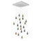 Soap Mini Square LED Chandelier  option Silver / Gold