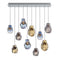 Soap Rectangle LED Chandelier  option Gold / Blue / Silver
