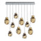 Soap Rectangle LED Chandelier  option Gold