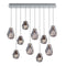Soap Rectangle LED Chandelier  option Silver