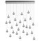 Stellar Dust Rectangle LED Chandelier  option Anthracite