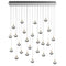 Stellar Dust Rectangle LED Chandelier  option Brushed Gold