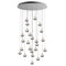 Stellar Dust Round LED Chandelier  option 26 Lights