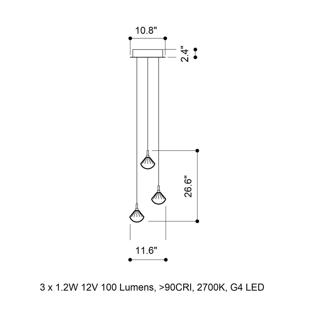 Stellar Dust Round LED Chandelier