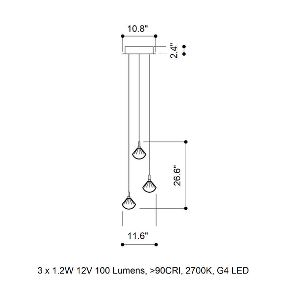 Stellar Dust Round LED Chandelier