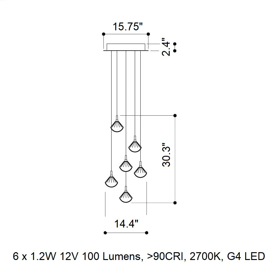 Stellar Dust Round LED Chandelier