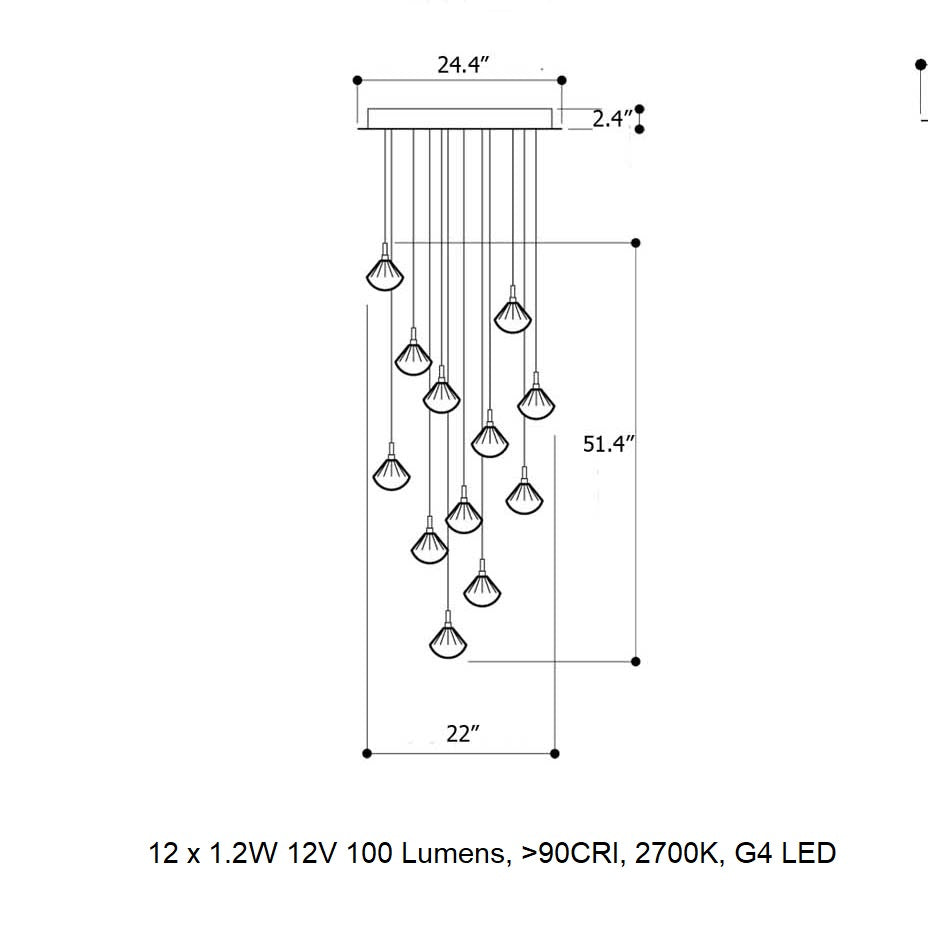 Stellar Dust Round LED Chandelier