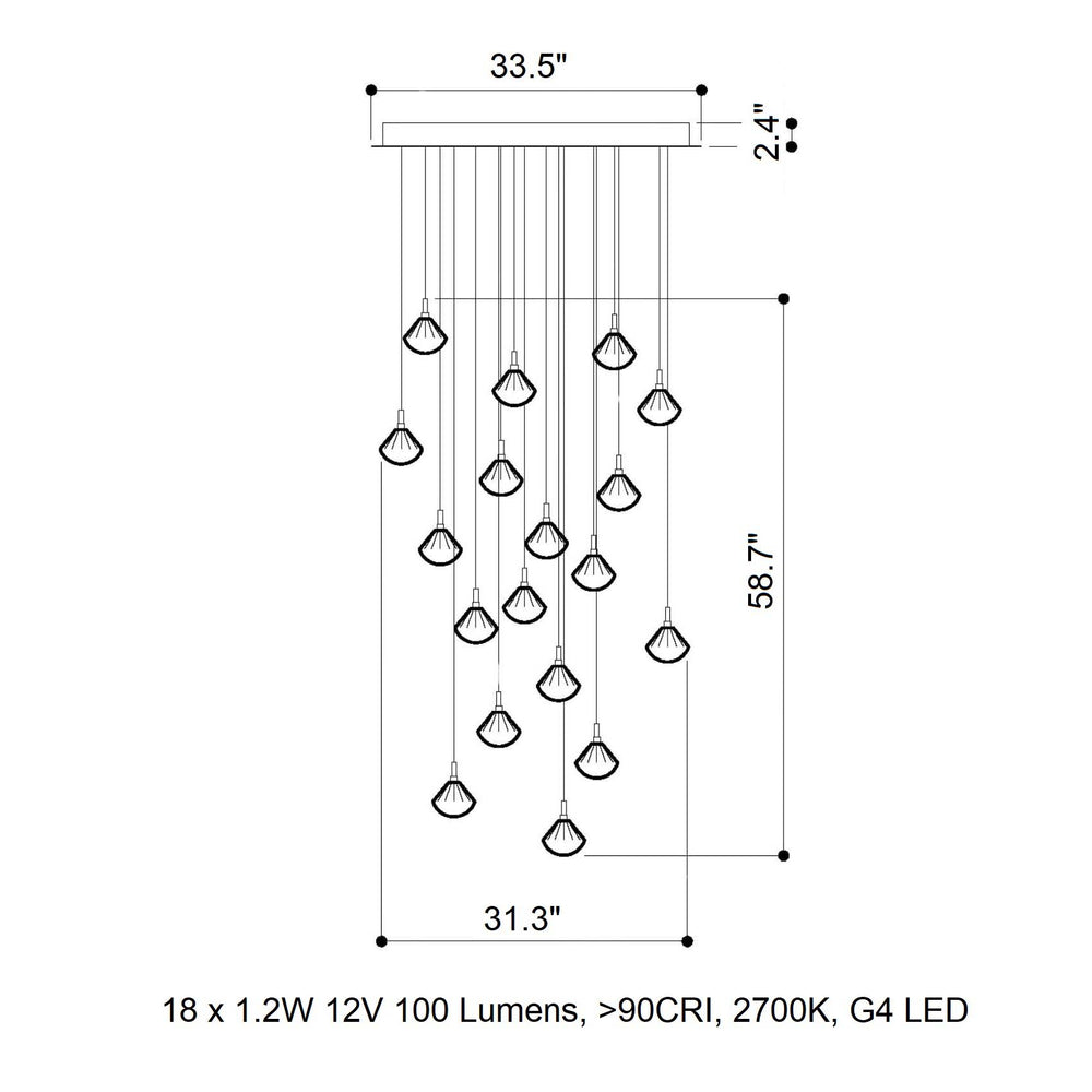Stellar Dust Round LED Chandelier
