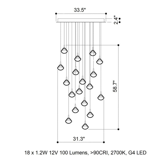 Stellar Dust Round LED Chandelier