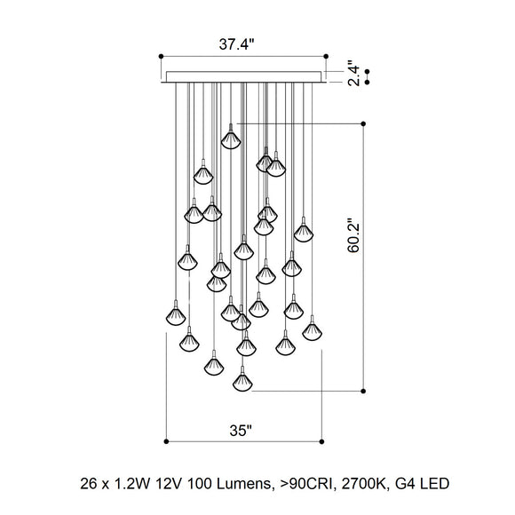 Stellar Dust Round LED Chandelier