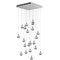Stellar Dust Square LED Chandelier  option Anthracite