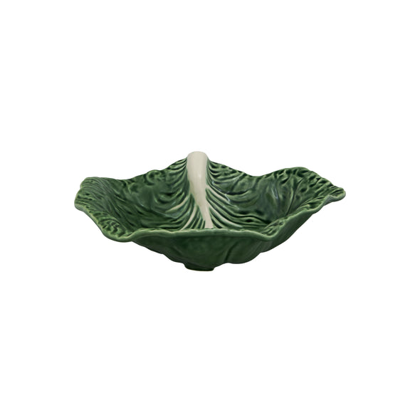 Cabbage Leaf Crooked Shallow Bowl