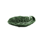 Cabbage Leaf Curved Shallow Bowl
