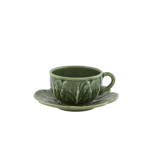 Cabbage Tea Cup and Saucer