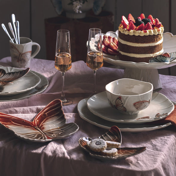 Cloudy Butterflies Dessert Plate