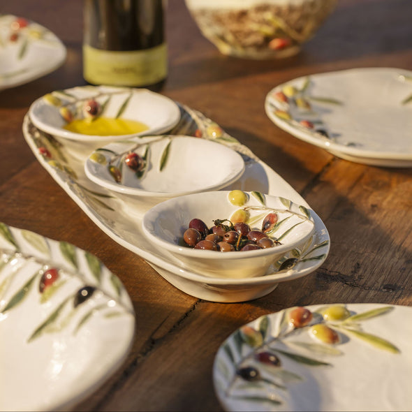 Olival Platter and 3 Bowls Set