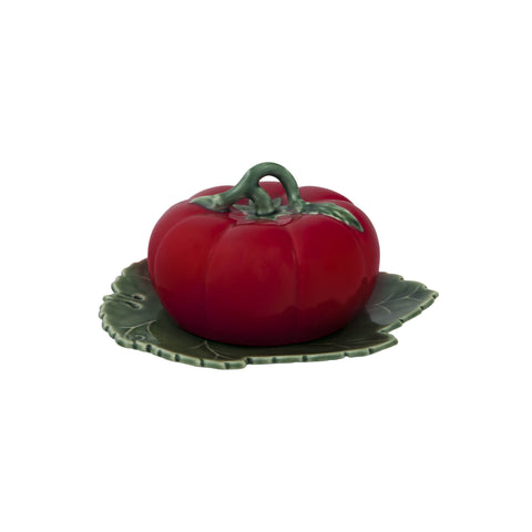 Tomato Butter Dish with Cover