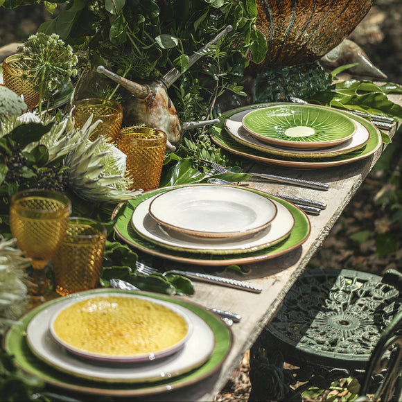 Tropical Fruits Coconut Dinner Plate