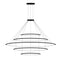 Circular Five Ring Pendant Light  option Black
