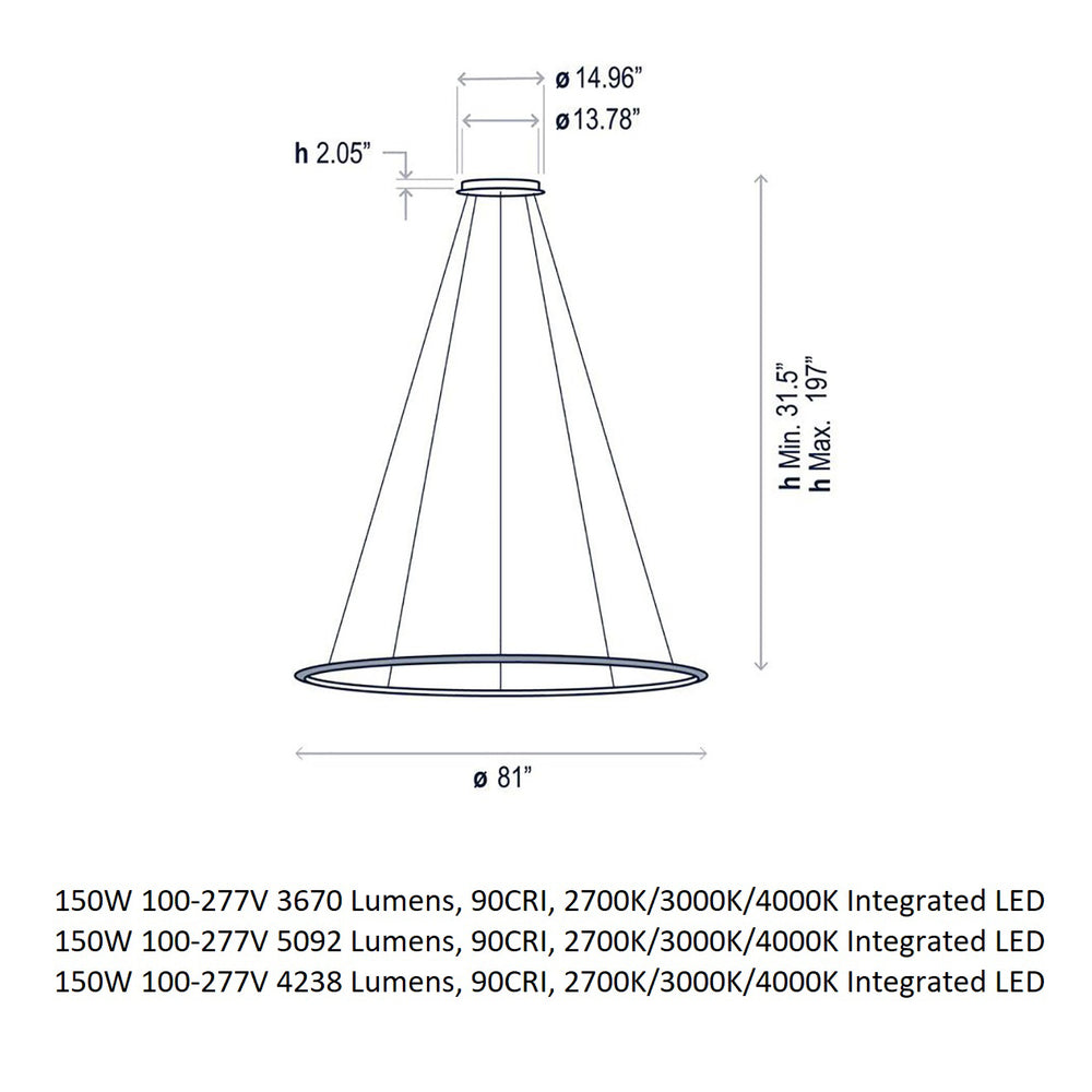Circular XL One Ring Pendant Light