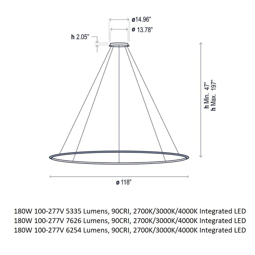 Circular XL One Ring Pendant Light