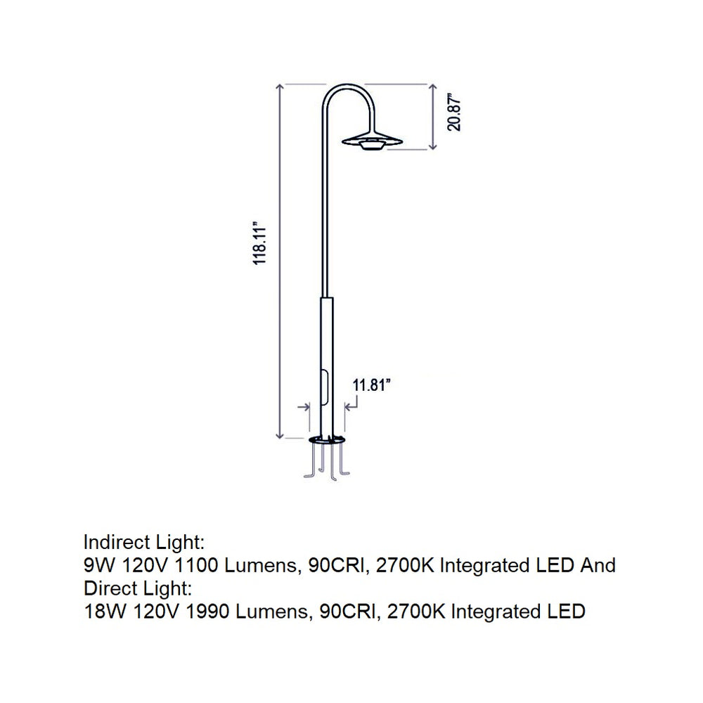 Fanalet Outdoor LED Post Light