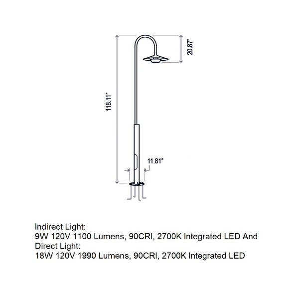 Fanalet Outdoor LED Post Light