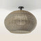 Garota Outdoor Semi Flush Mount  option Graphite Brown / Ivory White