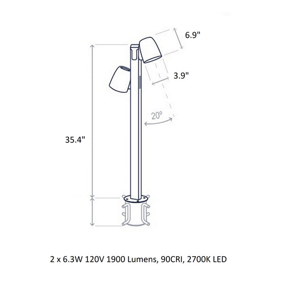 Nut Outdoor LED Bollard Light