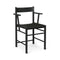 F Dining Armchair  option Black Webbing Seat / Oak Black Lacquer