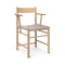 F Dining Armchair  option Natural Linen / Oak Oil