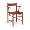F Dining Armchair  option Red Webbing Seat / Oak Red Lacquer