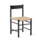 F Dining Chair  option Paper Cord / Oak Black Lacquer