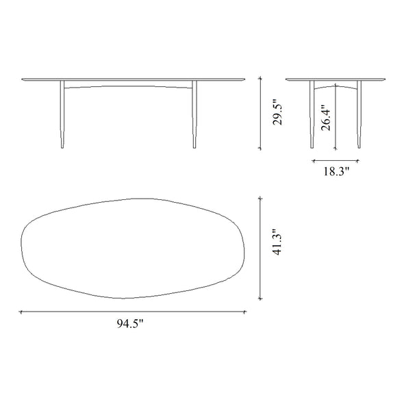 Jari Ellipse Dining Table