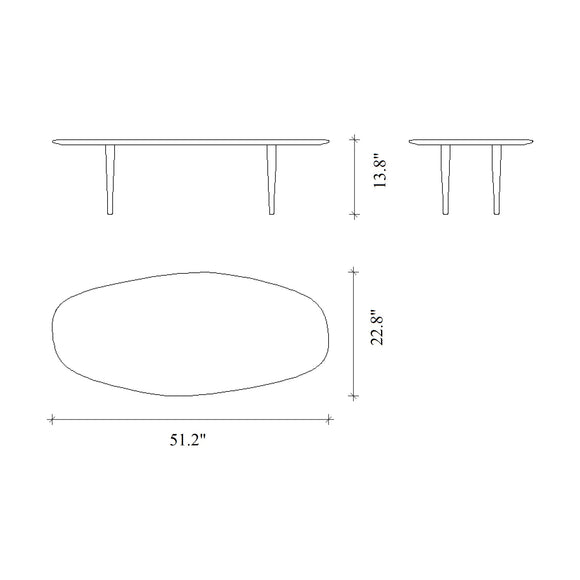 Jari Ellipse Low Coffee Table