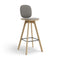 Pauline Comfort Bar Stool  option Kvadrat Hallingdal 65 Grey 0113