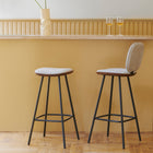 Pauline Comfort Bar Stool with Metal Leg