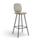 Pauline Comfort Bar Stool with Metal Leg  option Fumed Oak Oil
