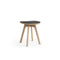 Pauline Low Stool  option Savanne Black Leather