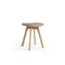 Pauline Low Stool  option Spectrum Almond Leather