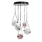 Capsula 5-Light Pendant Light  option Smoke Grey / 2 Opaline / 2 Violet