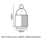 Dome Nomad Outdoor Portable LED Floor Lamp