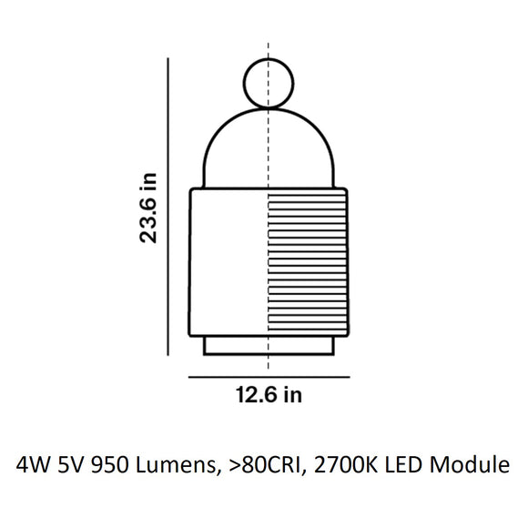 Dome Nomad Outdoor Portable LED Floor Lamp
